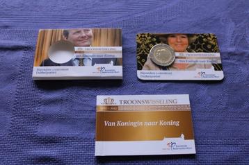 2 euro Dubbelportret 2013 UNC in coincard met boekje KNM beschikbaar voor biedingen