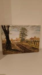 Schilderij van H.J. Reems - Landschap met boerderij, Antiek en Kunst, Kunst | Schilderijen | Klassiek, Ophalen of Verzenden