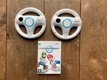Mario Kart Wii + 2 originele stuurtjes beschikbaar voor biedingen