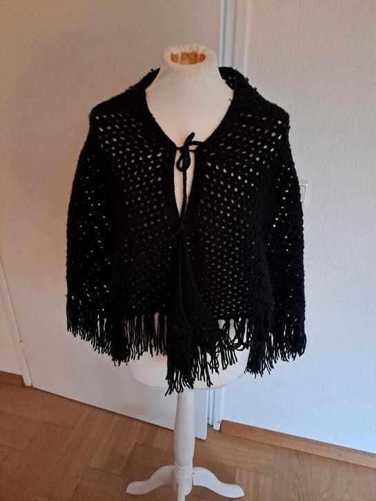 Ouderwetse omslagdoek zwart, Antiek en Kunst, Antiek | Kleding en Accessoires, Ophalen of Verzenden