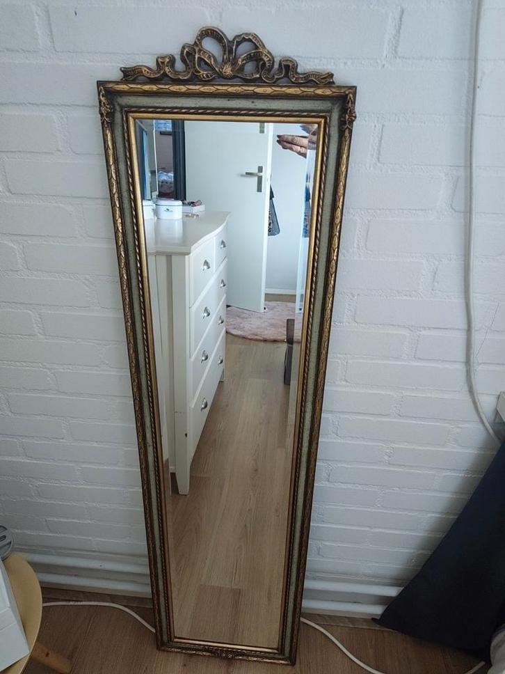 Antieke Deknudt Lodewijk XVI Spiegel, Huis en Inrichting, Woonaccessoires | Spiegels, Gebruikt, 50 tot 75 cm, 150 tot 200 cm, Rechthoekig