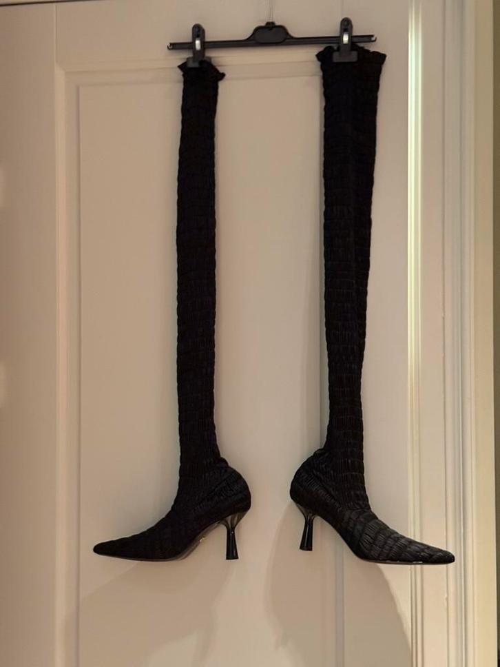 Amy Crookes Overknee Laarzen - Maat 40 (valt als 39.5), Kleding | Dames, Schoenen, Gedragen, Hoge laarzen, Zwart, Ophalen of Verzenden