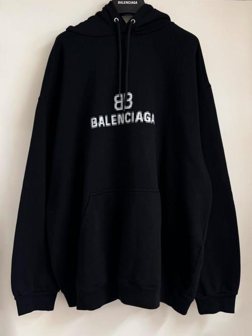 Balenciaga BB Pixel Logo Hoodie Zwart Black Maat L, Kleding | Heren, Truien en Vesten, Nieuw, Maat 52/54 (L), Zwart, Ophalen of Verzenden