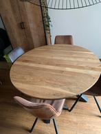 Ronde Eiken Eettafel Colombo, Ophalen, Zo goed als nieuw, 100 tot 150 cm, Modern