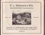 E.L. Seltmann's Ww 1922 catalogus keukengerei Tivoli flipper, Boeken, Verzenden, Gelezen, Folder