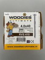 Woodies schroeven verzinkt, shield, rvs diverse maten, Doe-het-zelf en Verbouw, IJzerwaren en Bevestigingsmiddelen, 100 tot 250 mm