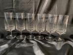 Retro Set van6 Kristallen Bier glazen op voet Maastricht?, Ophalen, Gebruikt, Overige typen