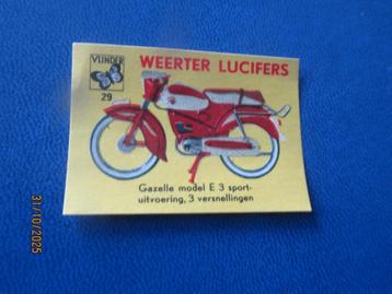 Bromfiets Etiket Gazelle 3 Versnellingen Dieren Sinds 1892 beschikbaar voor biedingen