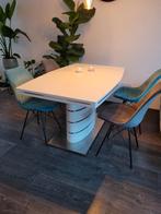 Tafel met stoelen, Ophalen of Verzenden, Gebruikt, Rechthoekig, 50 tot 100 cm