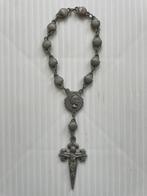 Antieke religieus tinnen (Spaanse (Santiago)) rozenkrans, Antiek en Kunst, Antiek | Religie, Ophalen of Verzenden