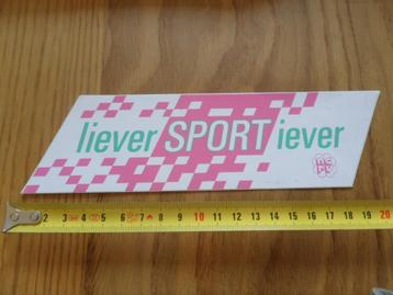 sticker Omroep NCRV  Liever SPORT iever   beschikbaar voor biedingen