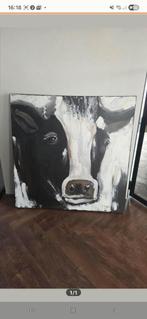 Schilderij koe Fiore 90 x 90, Antiek en Kunst, Kunst | Schilderijen | Abstract, Ophalen