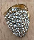 Gouden ring met strass steentjes (nieuw), Ophalen of Verzenden, Nieuw