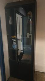 Vitrinekast zwart, Huis en Inrichting, Kasten | Vitrinekasten, Ophalen, 200 cm of meer, 50 tot 100 cm, Glas