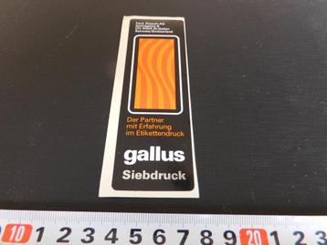 sticker GALLUS siebdruck st gallen zwitserland beschikbaar voor biedingen