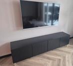 Televisie meubel zwart met goude poten, Ophalen, 150 tot 200 cm, Zo goed als nieuw, Minder dan 100 cm