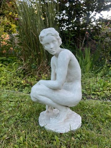 Fritz Klimsch voor Rosenthal, sculptuur hurkende vrouw beschikbaar voor biedingen