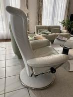 Leren fauteuil, Huis en Inrichting, Fauteuils, Ophalen, Gebruikt, Modern, 50 tot 75 cm