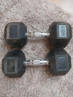 Halterset met dumbbells en stang, Ophalen of Verzenden, Gebruikt, Benen, Halterset
