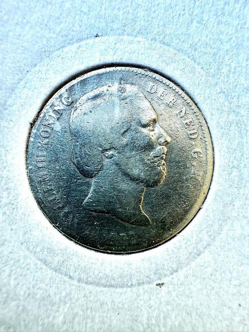 1866 halve gulden / 0.5 gulden | Moeilijk jaar, Postzegels en Munten, Munten | Nederland, Koning Willem III, Zilver, Ophalen of Verzenden