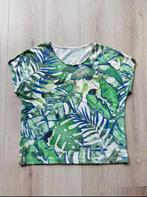 Groen/Blauw bladerenprint shirt - Ziet er nog uit als nieuw!, Verzenden, Maat 42/44 (L), Zo goed als nieuw, Korte mouw