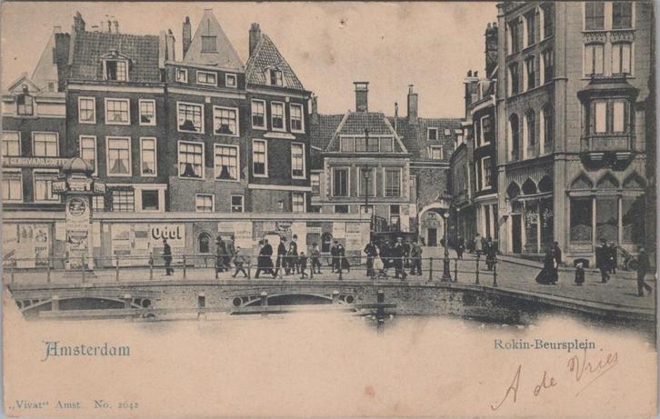 Amsterdam - Rokin Beursplein - Uitg. VIVAT No. 2642, Verzamelen, Ansichtkaarten | Nederland, Gelopen, Noord-Holland, Voor 1920