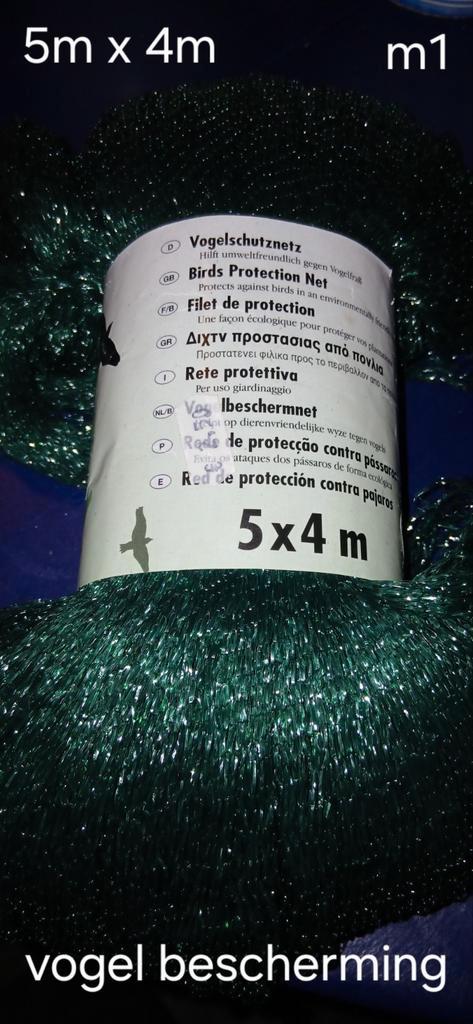 Vogelnet 5x4 meter - Bescherm uw planten!, Tuin en Terras, Gaas en Draad, Gebruikt, Gaas, 20 meter of meer, Ophalen of Verzenden