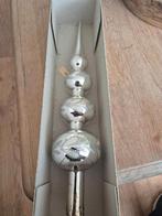 Oude  glazen zilveren  kerstpiek, Ophalen of Verzenden, Gebruikt