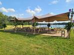 Stretchtent 10 x 10 huren | Unieke taupe kleur | incl. opbou, Hobby en Vrije tijd, Ophalen of Verzenden, Nieuw, Verjaardag