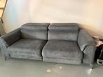 Elektrische blauwgrijze bank, Huis en Inrichting, Ophalen, Stof, Gebruikt, Tweepersoons