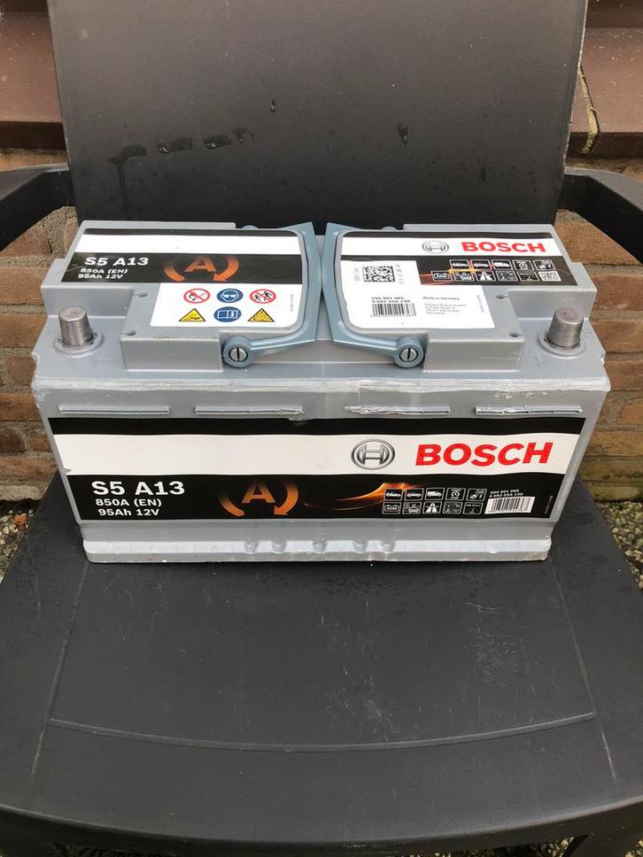 BOSCH AGM 95 Ah GOEDE STARTACCU/ACCU/BATTERIJ/AUTO/BUSJE, Auto-onderdelen, Accu's en Toebehoren, Gebruikt, Ophalen of Verzenden
