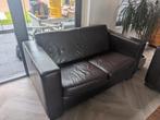 Leren bank 2-zits 150 cm – donkerbruin en comfortabel, Ophalen, Gebruikt, 150 tot 200 cm, Tweepersoons