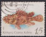 Cyprus 1993 Koraalduivel vis, Verzenden, Gestempeld, Dier of Natuur