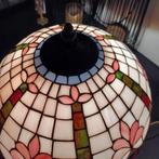 Oude groot tiffany lamp met bronze poot., Ophalen of Verzenden, Zo goed als nieuw