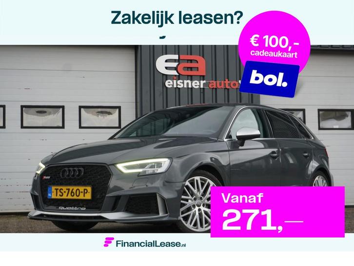 Audi A3 Sportback 1.0 TFSI | RS3 UITGEVOERD | SCHAAL STOELEN, Auto's, Audi, Bedrijf, Lease, Financial lease, A3, ABS, Adaptive Cruise Control