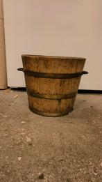 Houten emmer, hoogte - 23 cm, diameter ongeveer 26 cm., Ophalen of Verzenden, Kunststof