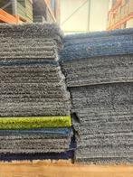 LAATSTE 35m2 mix van goedkope hoogpolige tapijttegels OP=OP, Huis en Inrichting, Stoffering | Vloerbedekking, Grijs, Nieuw, Ophalen of Verzenden