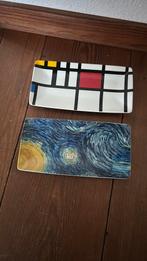 Schaaltjes Vincent van Gogh & Piet Mondrian, Ophalen of Verzenden, Overige stijlen, Porselein, Schaal of Schalen
