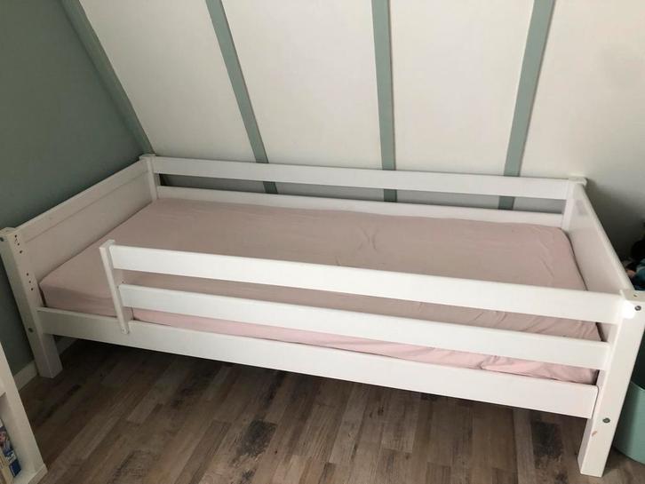 GRATIS: Eenpersoonsbed/Halfhoogslaper - Zonder Matras, Kinderen en Baby's, Kinderkamer | Bedden, Gebruikt, 180 cm of meer, 70 tot 85 cm