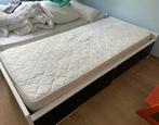 IKEA flaxa bed wit zwart met lades, Ophalen, 90 cm, Eenpersoons, Wit
