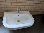 Wastafel 60x50cm incl. sifonkap en Grohe kraan., Huis en Inrichting, Ophalen, 50 tot 100 cm, Zo goed als nieuw, Minder dan 100 cm
