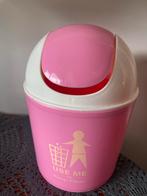 Prullenbakje roze, Huis en Inrichting, Woonaccessoires | Prullenbakken, Ophalen of Verzenden, Zo goed als nieuw, Kunststof, Minder dan 50 cm