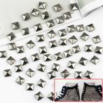100 stuks 8mm piramide kleding Studs Spots Spikes Nailheads., Ophalen of Verzenden, Nieuw, Materiaal
