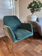 Fauteuil in velours met messing frame van Made dot com, Huis en Inrichting, Ophalen, Minder dan 50 cm, Gebruikt, Minder dan 75 cm