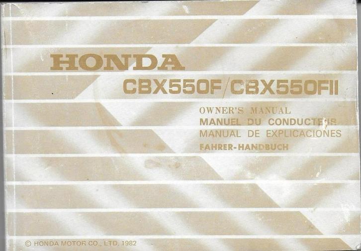 Honda CBX550 F- CBX550 F2 manual 1982 (5335z), Motoren, Handleidingen en Instructieboekjes, Honda, Verzenden