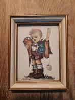 Foto lijstje met hummel afbeelding, Minder dan 50 cm, Gebruikt, Ophalen of Verzenden, Schilderij