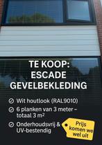 Escade Enkel Rabat gevelbekleding wit houtlook (RAL9010), Ophalen, Zo goed als nieuw, Overige materialen, Minder dan 20 mm