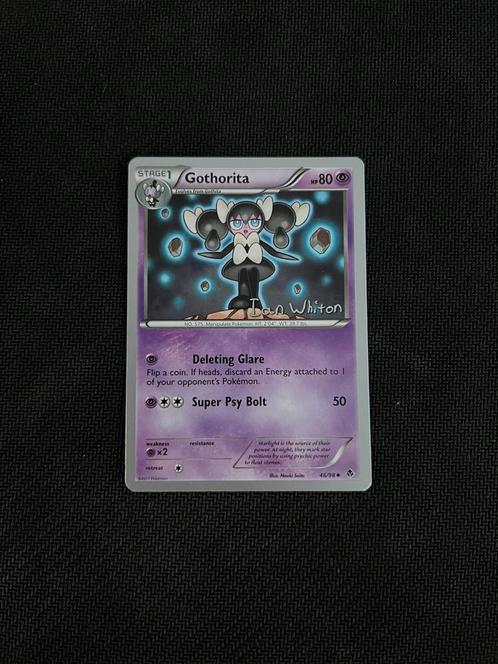 Gothorita #46 Ian Whiton Signed, Hobby en Vrije tijd, Verzamelkaartspellen | Pokémon, Zo goed als nieuw, Losse kaart, Ophalen of Verzenden