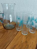 Vintage glazen karaf met drinkglazen, Ophalen, Glas of Glazen, Gebruikt, Glas