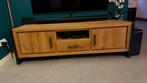 TV Meubel Eikenhout en staal, Huis en Inrichting, Ophalen, 150 tot 200 cm, Zo goed als nieuw, Minder dan 100 cm